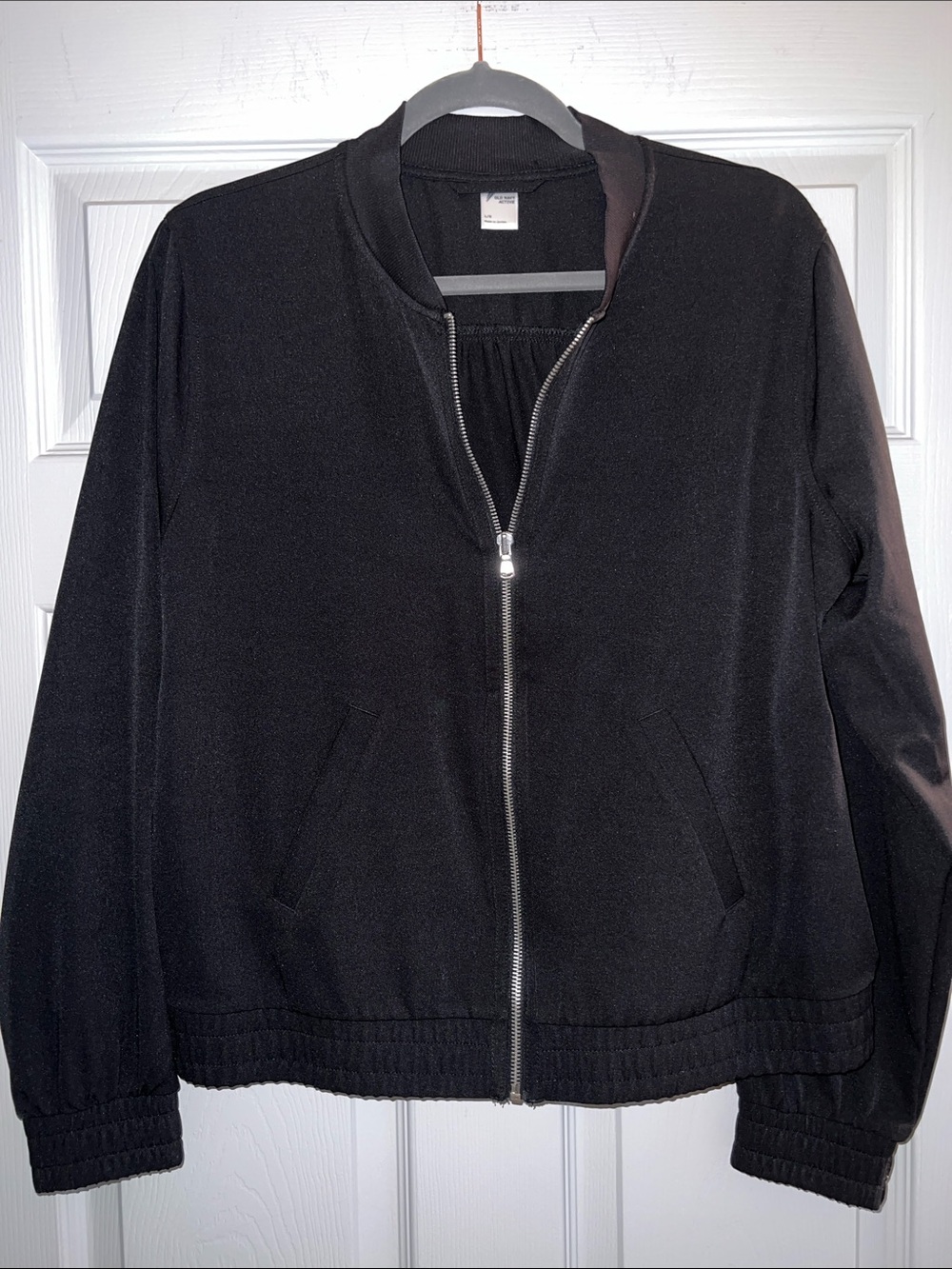 Old Navy Active Black Jacket with Ribbed Collar